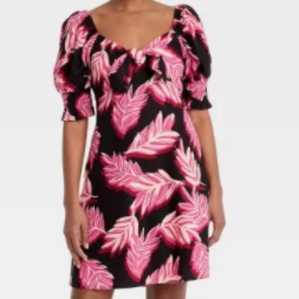 Who What Wear Puff Elbow Sleeve Dress NWT